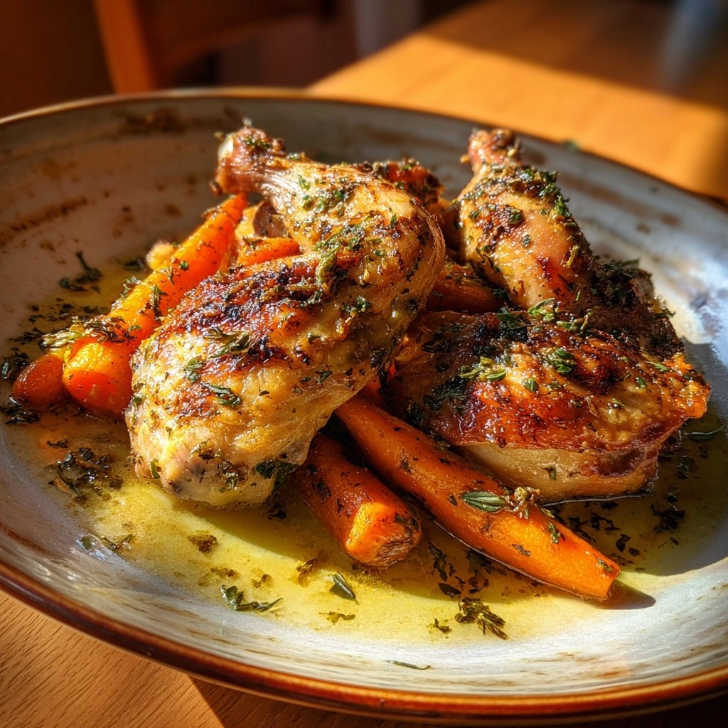 Kalorienarmes Hähnchen Mit Ofen Karotten