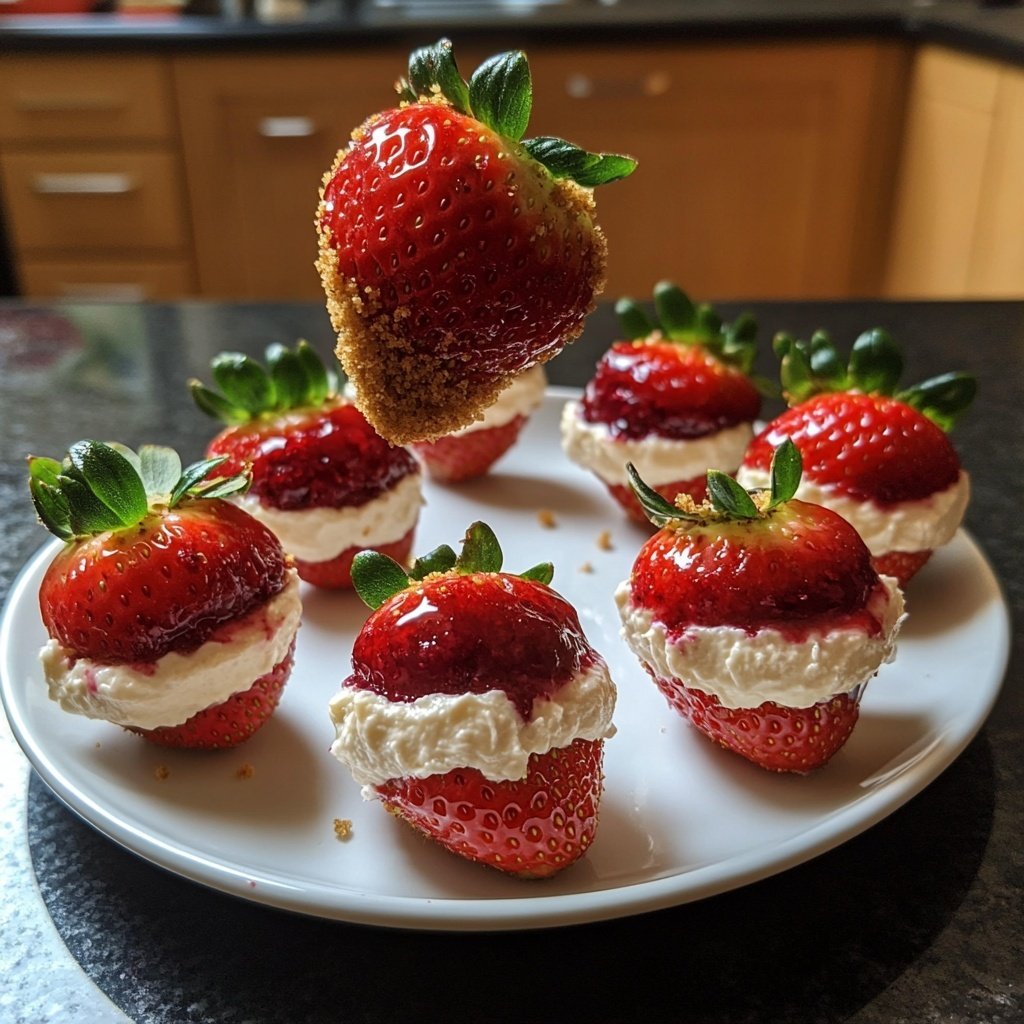 Gefüllte Erdbeeren mit Cheesecake