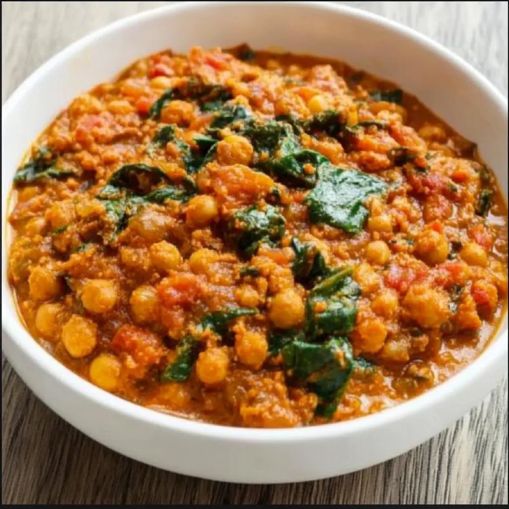 Veganes Kichererbsen-Linsen-Curry mit Spinat