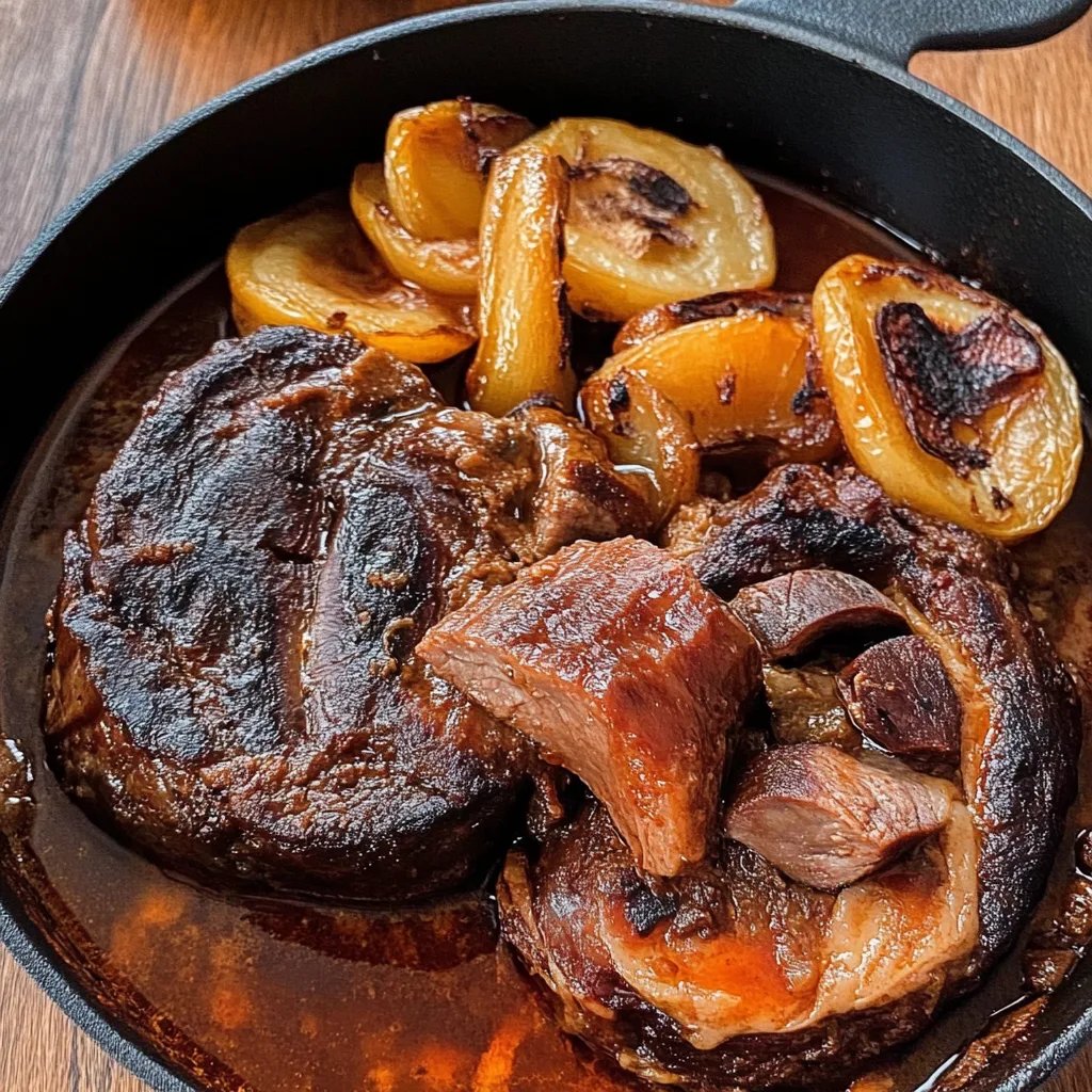 Geschmorte Beinscheibe vom Rind