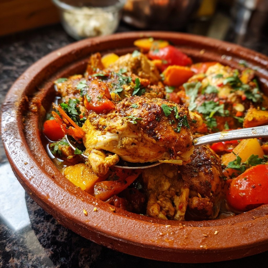 Internationale Küche Marokkanisches Hähnchen-Tagine