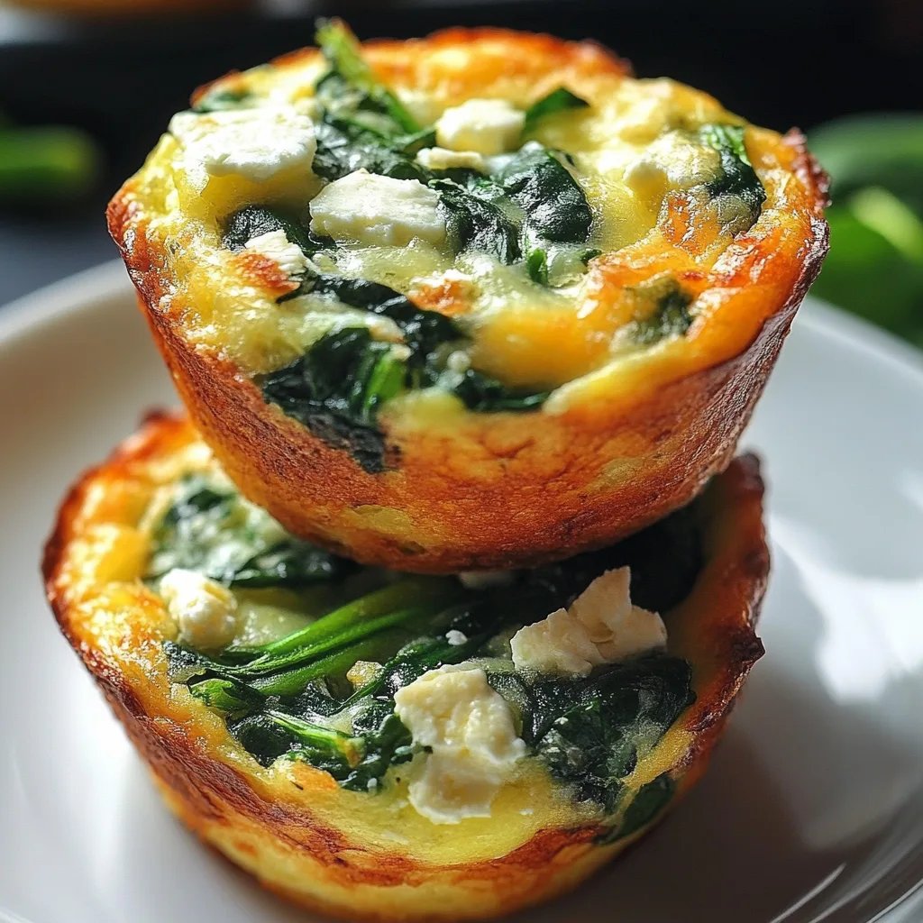 Eiermuffins mit Spinat und Feta
