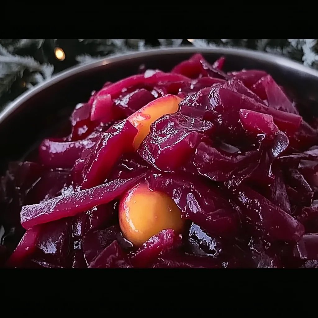 Weihnachtlich marinierter Rotkohl