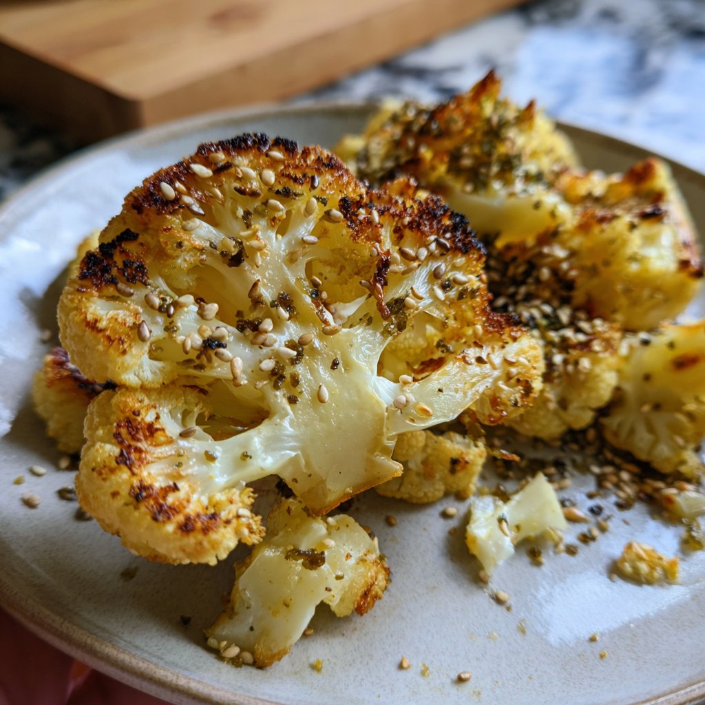 Blumenkohl mit Sesam aus dem Ofen