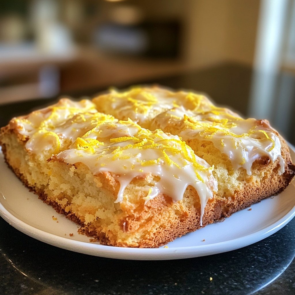 Zitronenkuchen mit Zitronenabrieb