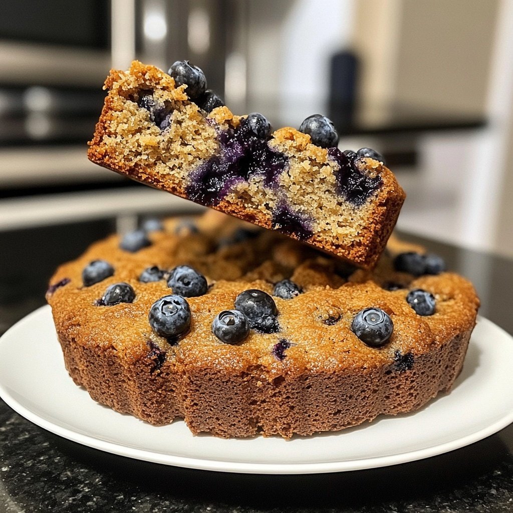 Bananenbrot mit Blaubeeren