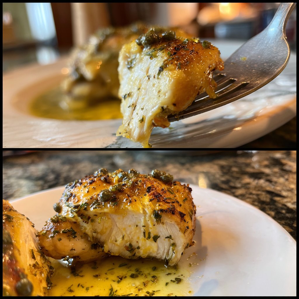 Hähnchen mit Zitronen-Kapern-Sauce