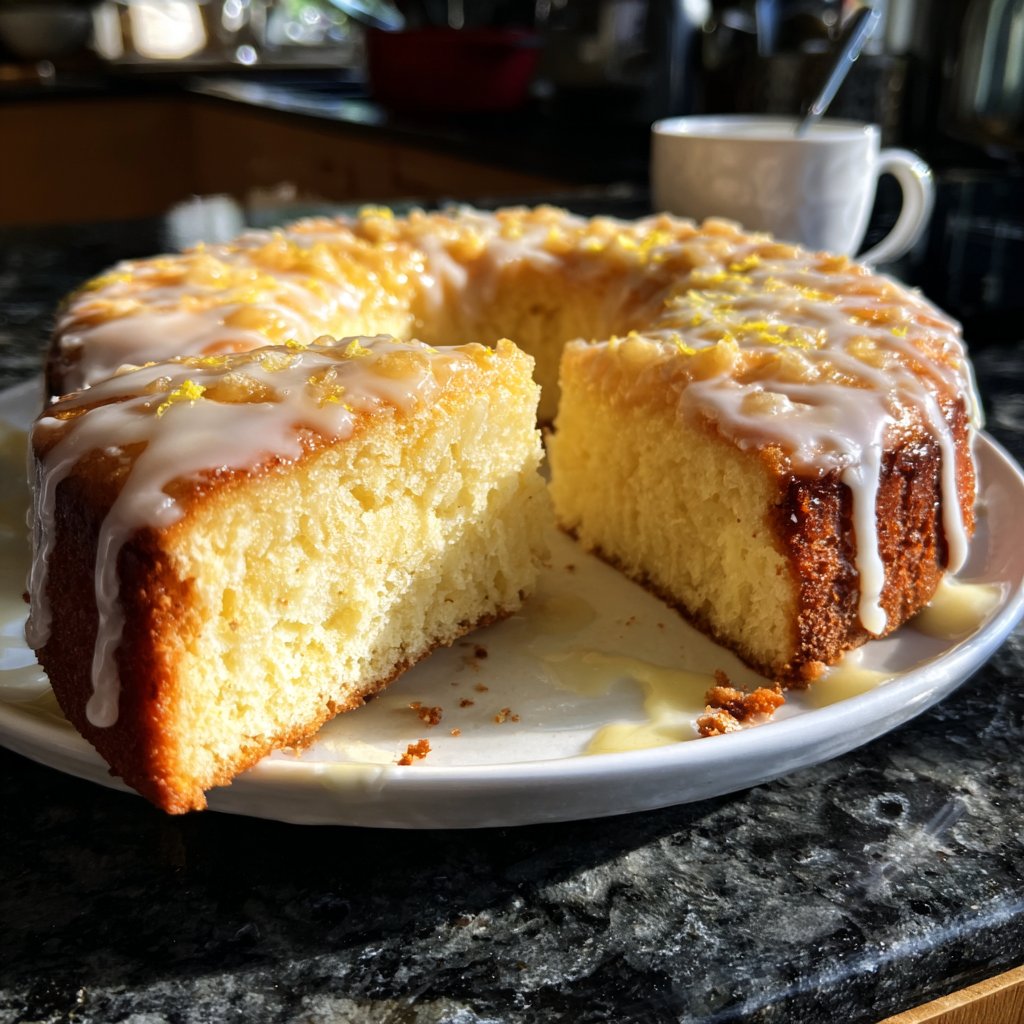 Käsekuchen mit Zitronenguss